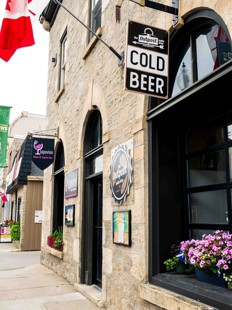 Outpost Bottle Shop and Tapavino on St. Andrew Street, Fergus