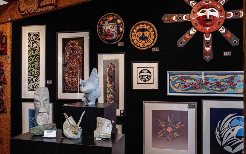 Gallery Stratford interior with Indigenous art collection